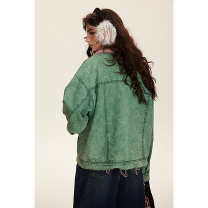 Unisex Coat Lambswool Denim Coat