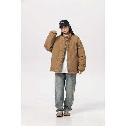 Unisex Coat Chinese Style Loose Lapel Cotton Coat