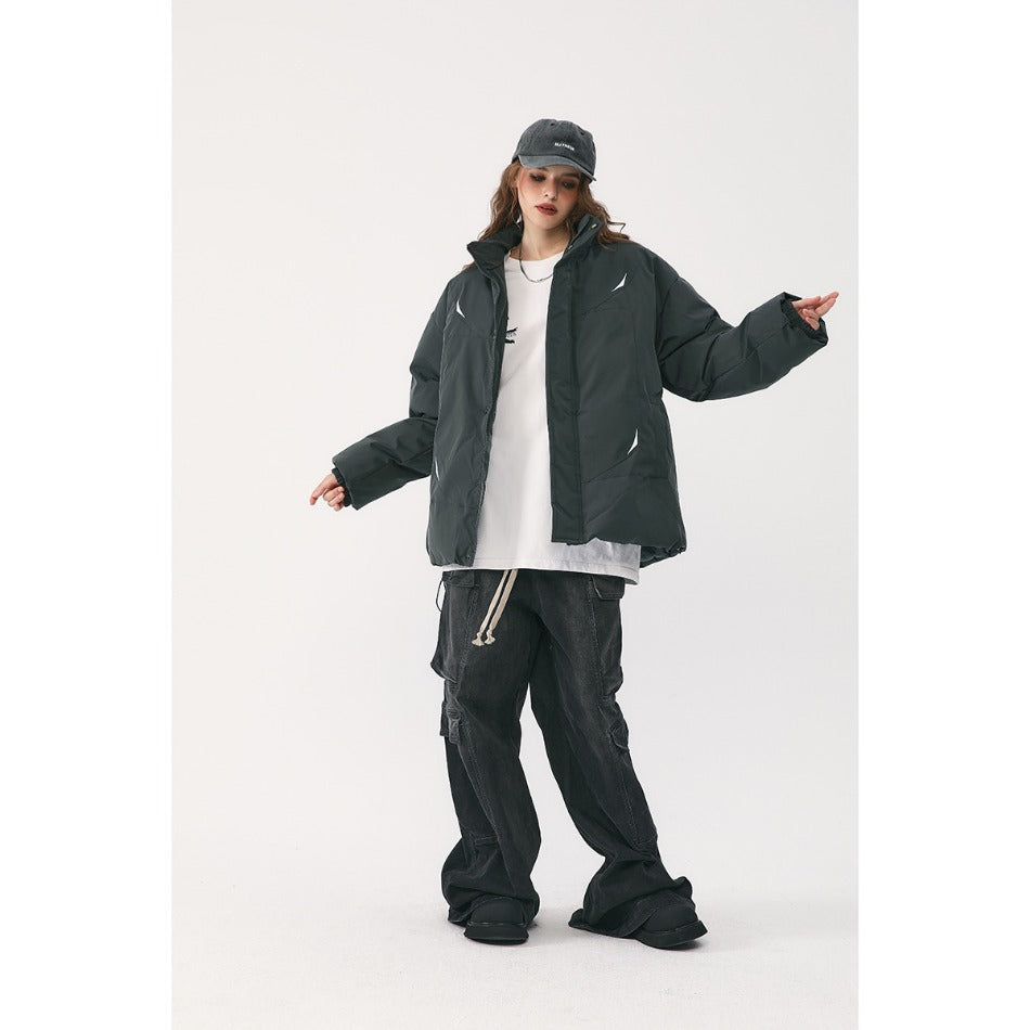 Unisex Coat Embroidery Loose Winter Cotton Dress