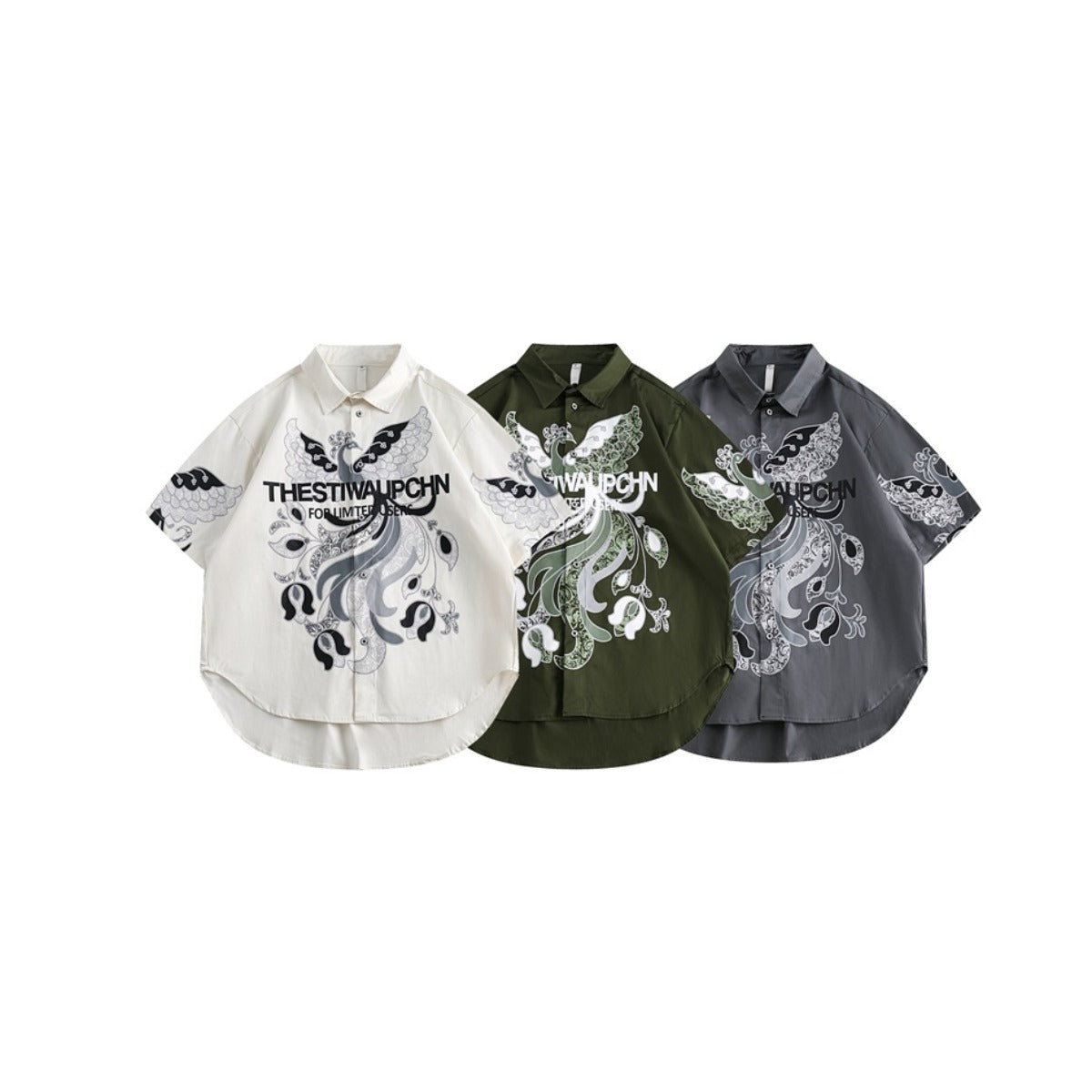 Unisex Shirt Retro Loose Cotton