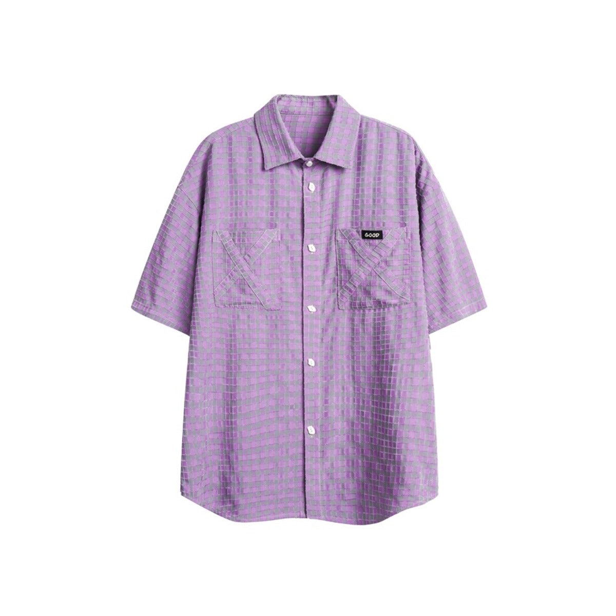 Unisex Shirt Grid Slim Coat