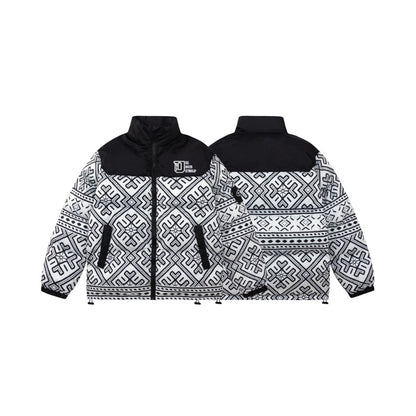Unisex Coat Patchwork Easy Matching Winter Cotton-Padded Coat