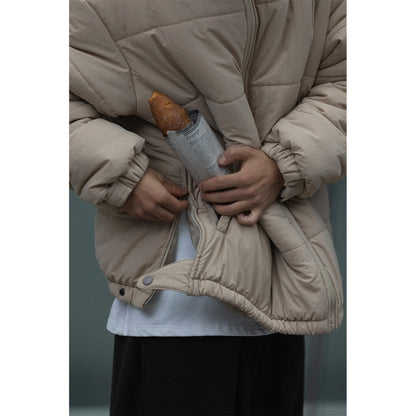 Unisex Coat Vintage Stand Collar Coat Cotton-Padded Jacket Versatile Winter