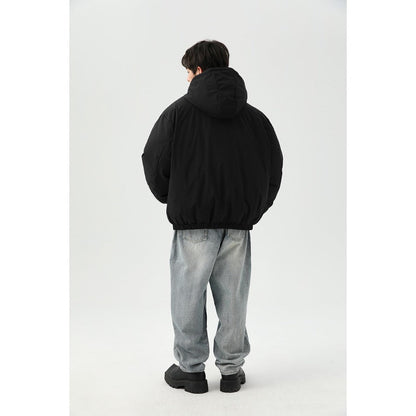 Unisex Coat Outdoor Hooded Padded Cotton Coat