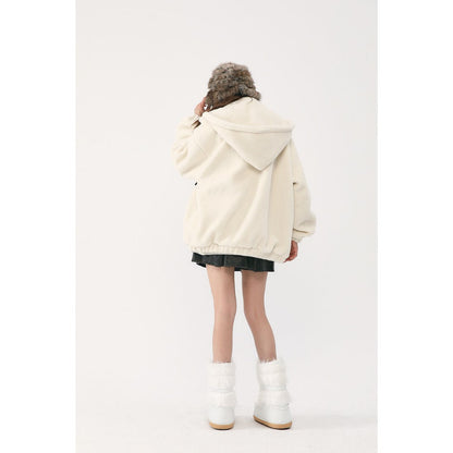 Unisex Coat Lamb Wool Cotton-Padded Jacket Plush Winter