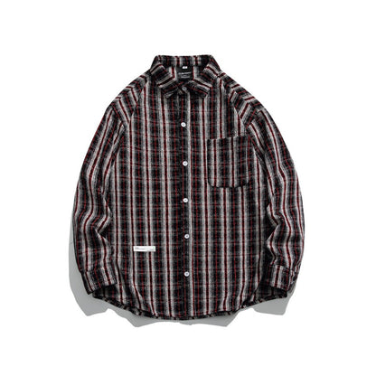 Unisex Shirt Vintage Striped Shirt Couple