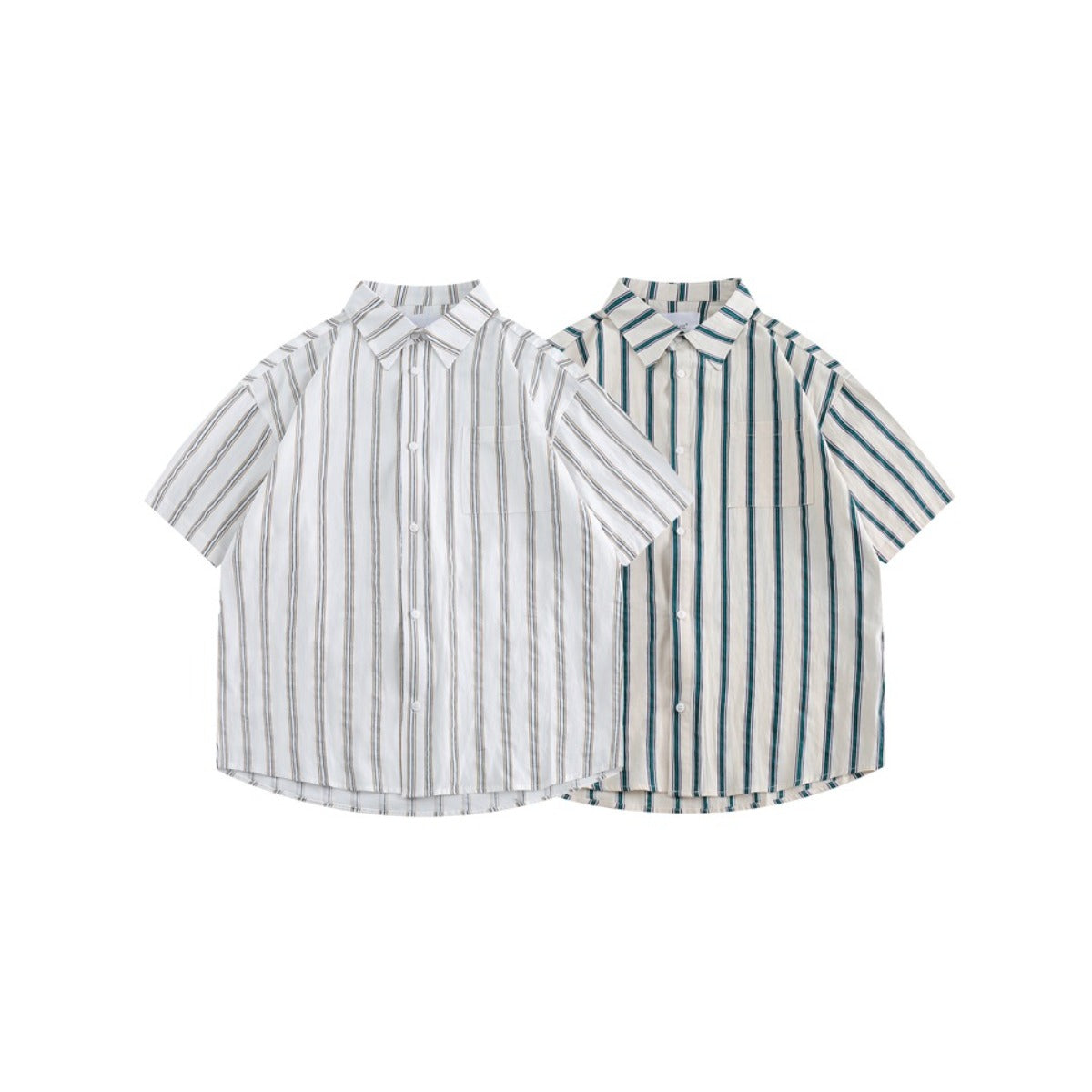 Unisex Shirt Cityboy Vintage Stripe Loose Thin