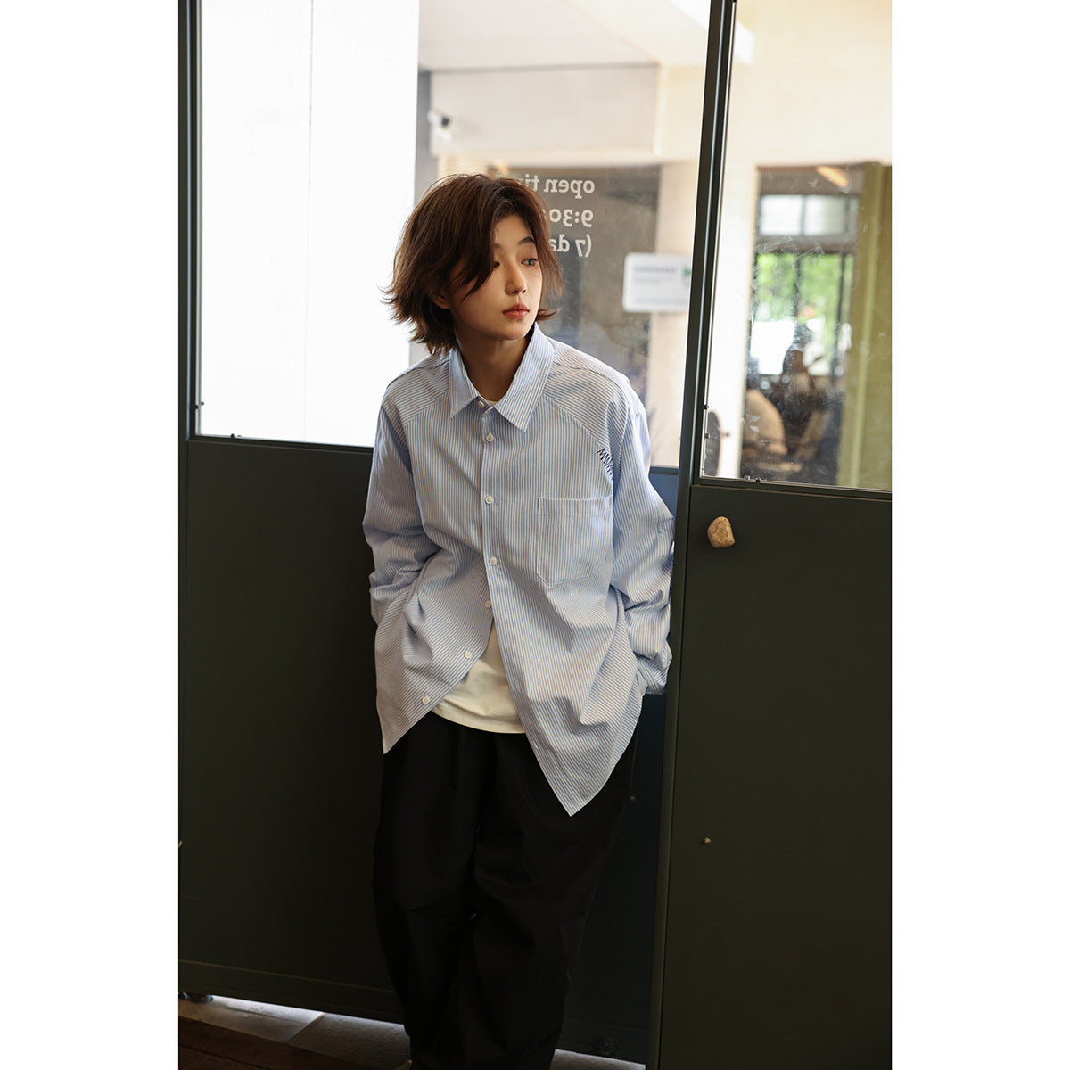 Unisex Shirt Cityboy Striped Shirt