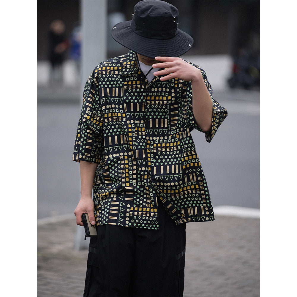 Unisex Shirt Hawaiian Loose Summer Thin