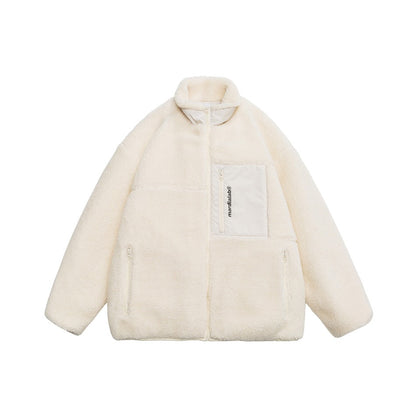 Unisex Coat Lambswool Loose Thick Winter