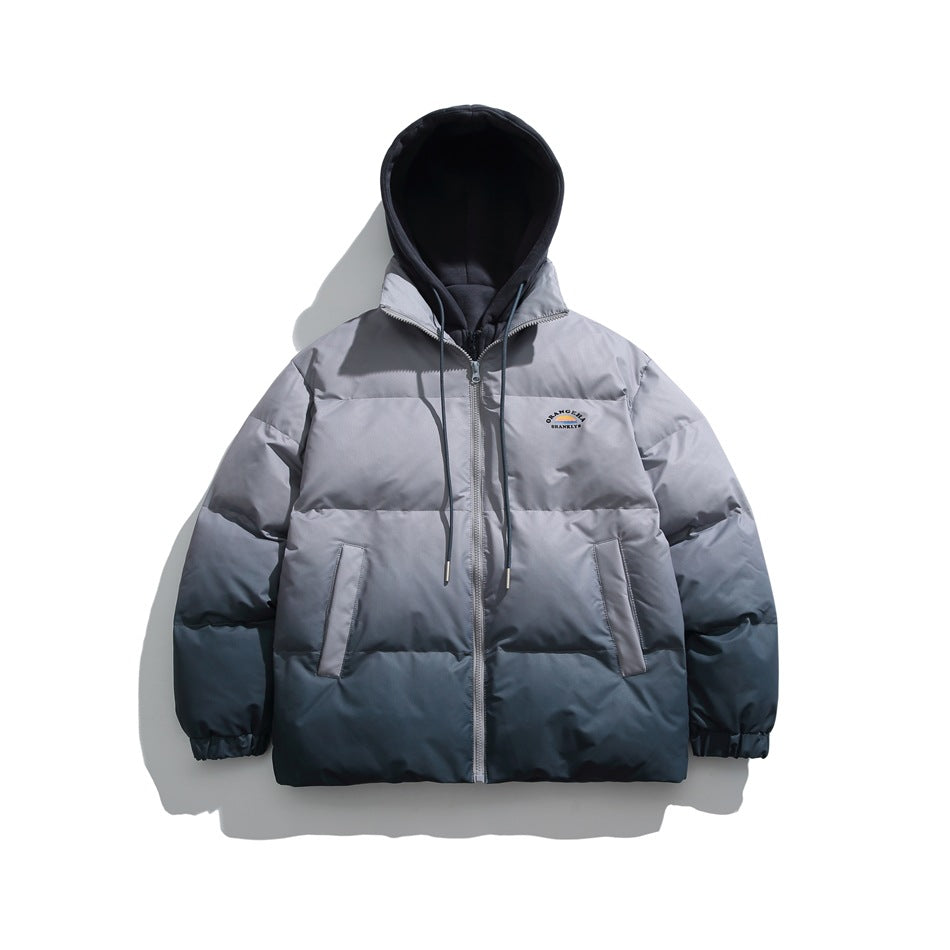 Unisex Coat Thermal Cotton-Padded Clothes Fake Two-Piece Thickened