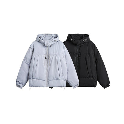 Unisex Coat Loose Removable Sleeves Cotton Jacket