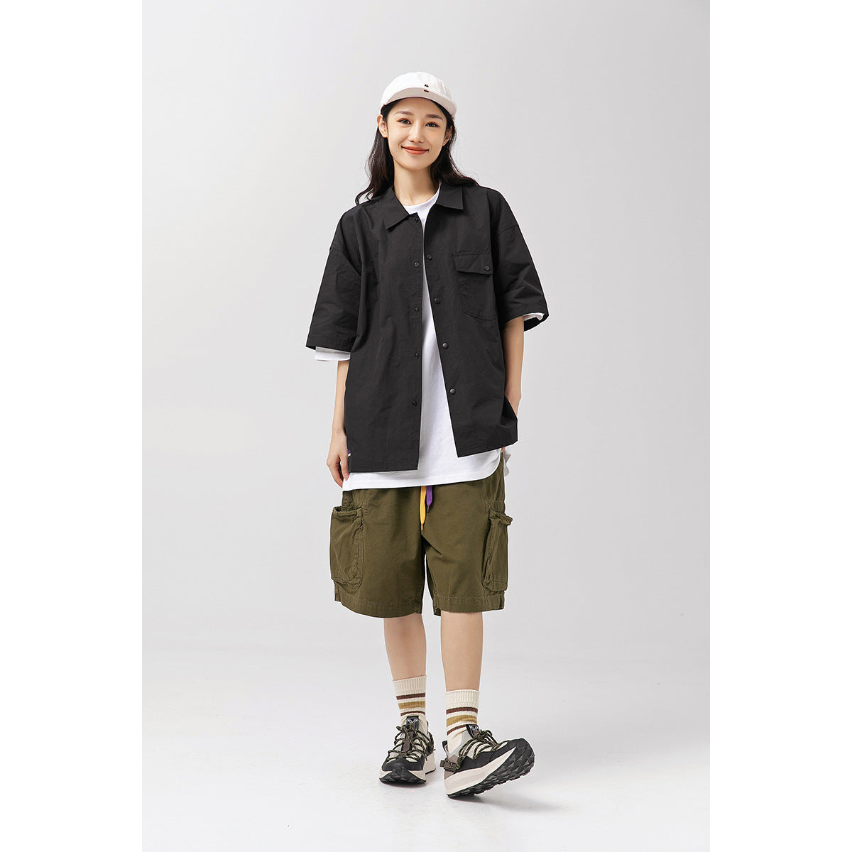 Unisex Shirt Vintage Loose Lapels