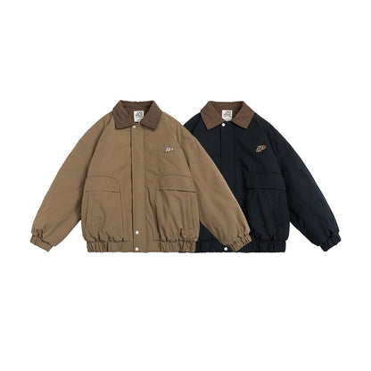 Unisex Coat Retro Lapels Loose Winter