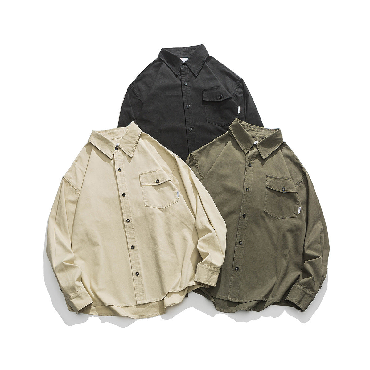 Unisex Shirt Retro Baggy Coat Casual