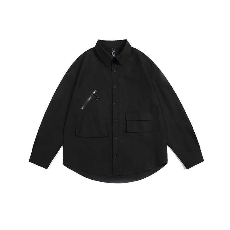 Unisex Shirt Vintage Baggy Coat
