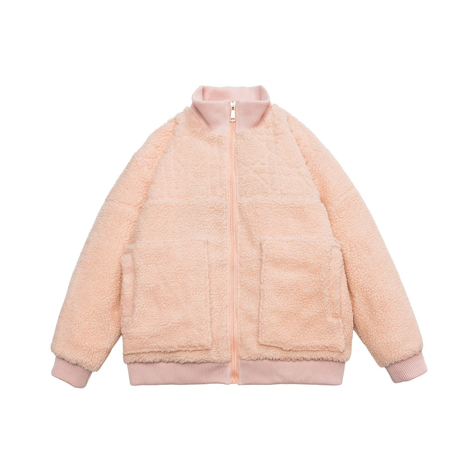 Unisex Coat Loose Lamb Wool Coat