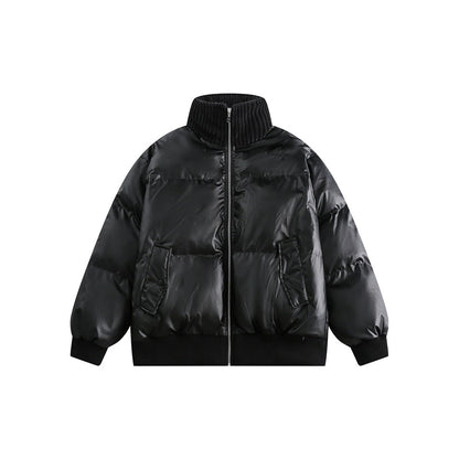 Unisex Coat Winter Cotton Dress Youth University Style Stand Collar