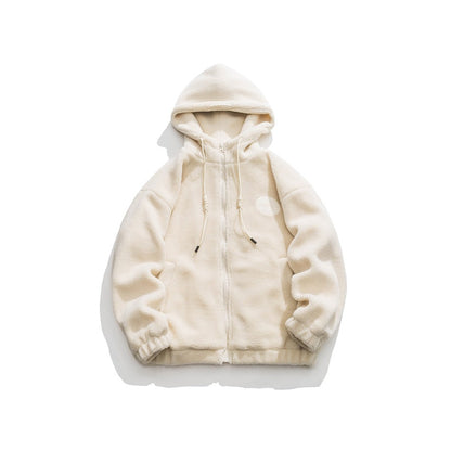 Unisex Coat Lamb Wool Cotton-Padded Jacket Plush Winter