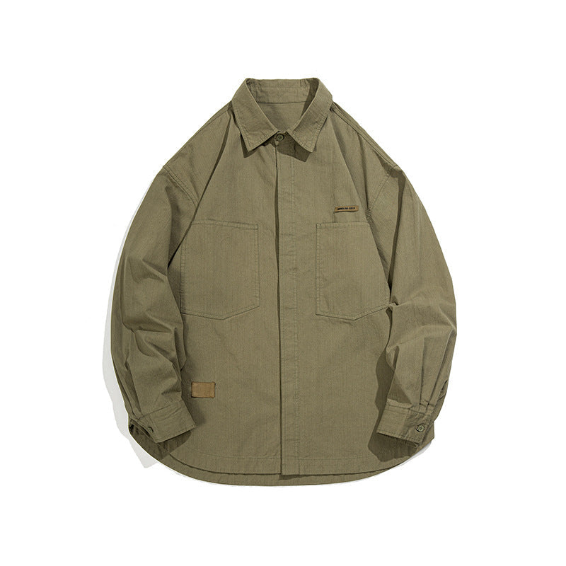 Unisex Shirt Retro Loose Casual Pure Cotton
