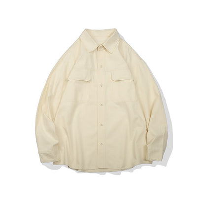 Unisex Shirt Casual Versatile Pocket Loose