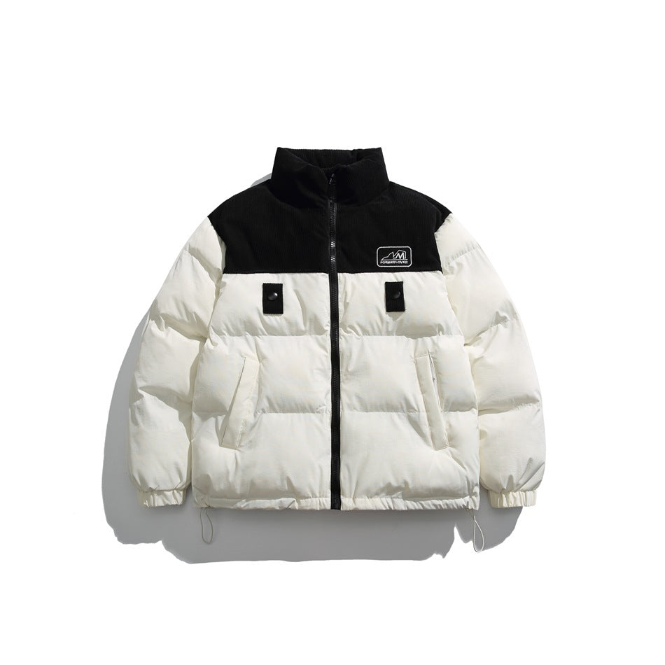 Unisex Coat Corduroy Stitching Thickening Cotton-Padded Coat