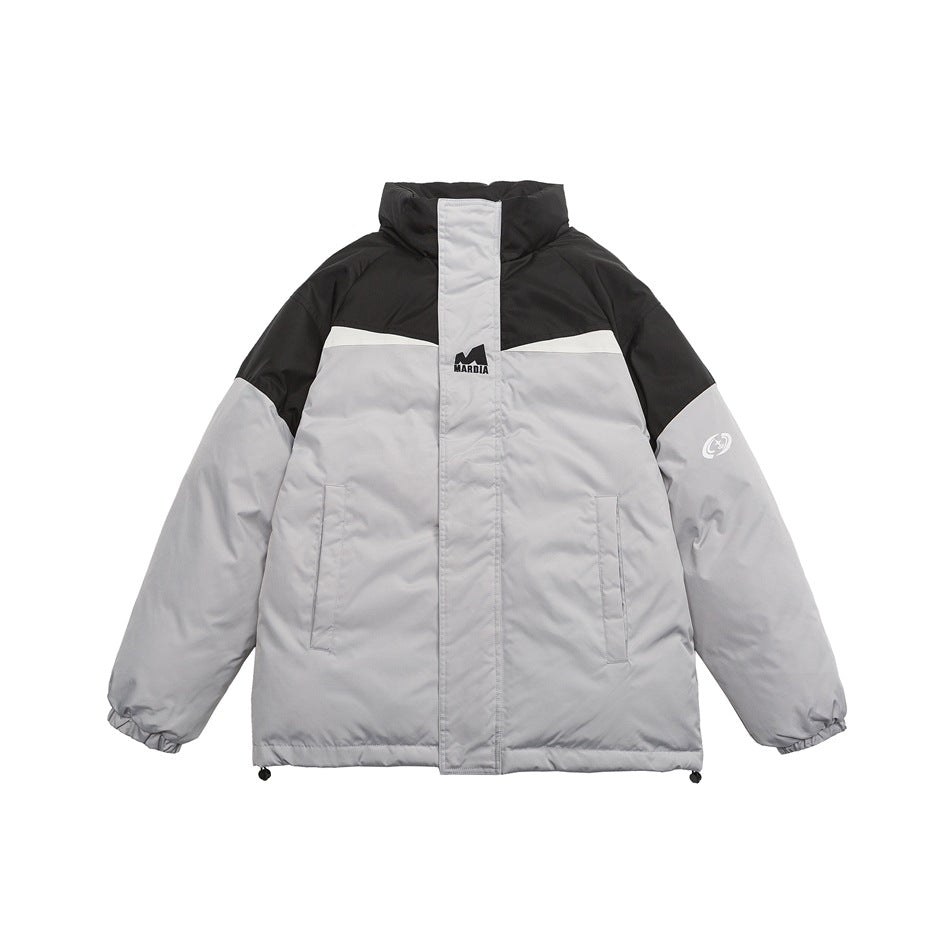 Unisex Coat Loose Thick Stand-up Collar Cotton-Padded Coat Coat