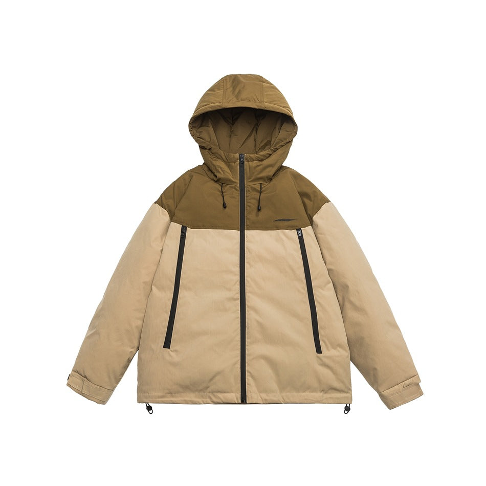 Unisex Coat Color Matching Couple's Cotton-Padded Coat Thickened Winter