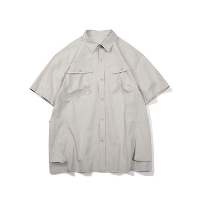 Unisex Shirt Vintage Cotton Loose Casual