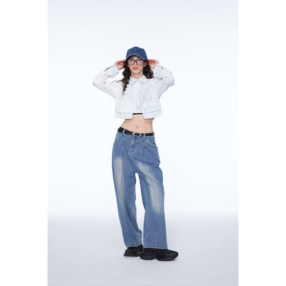 Unisex Shirt Plaid Shirt Stitching Sexy Coat