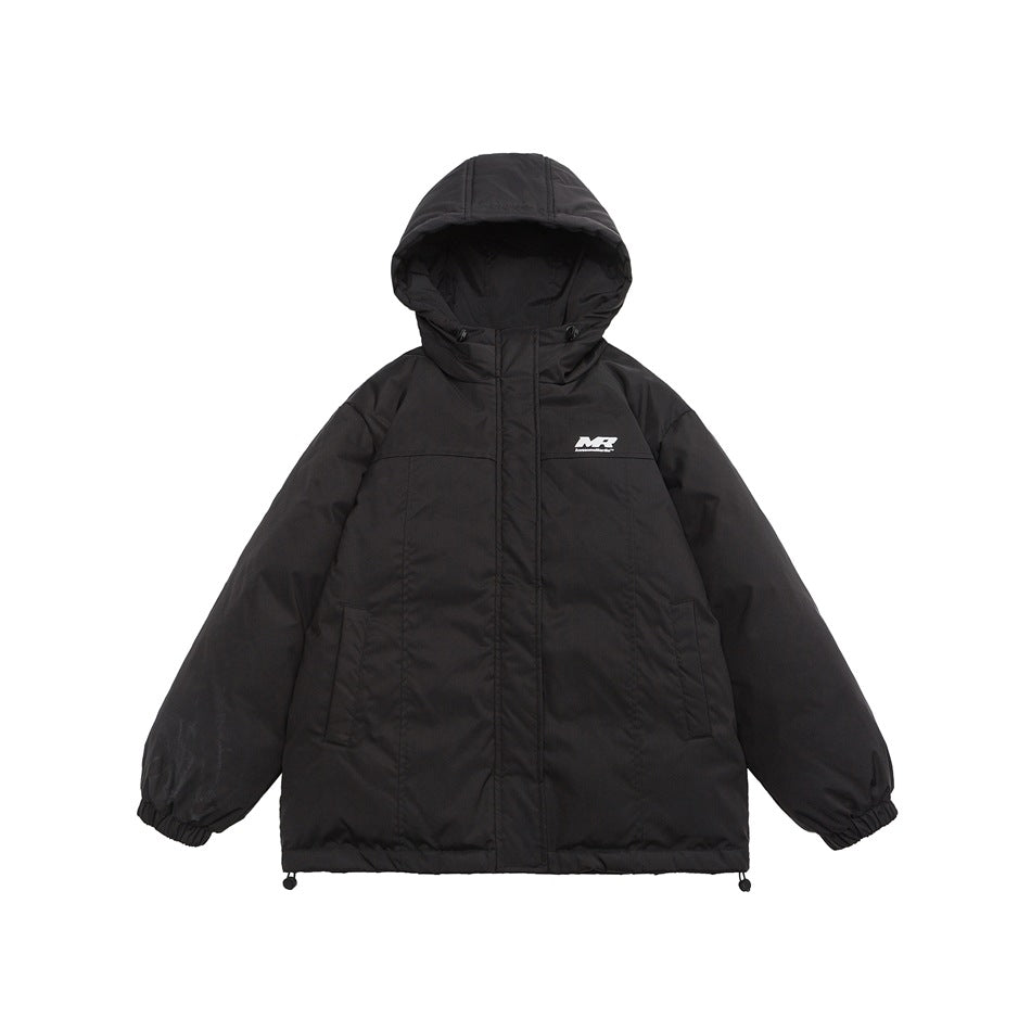 Unisex Coat Rose Red Loose Winter Thick Cotton-Padded Coat
