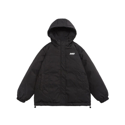 Unisex Coat Rose Red Loose Winter Thick Cotton-Padded Coat