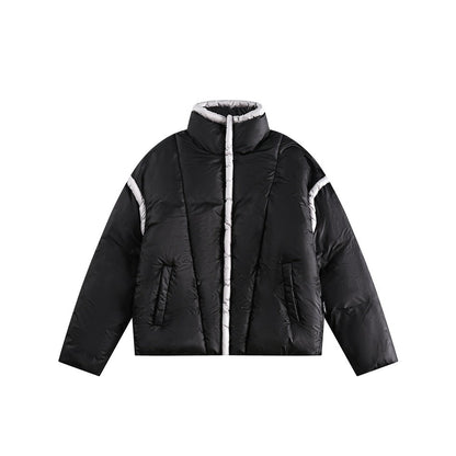 Unisex Coat University Style Stand Collar Winter Cotton Dress