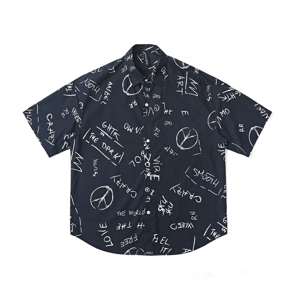 Unisex Shirt Vintage Hawaiian Loose Casual