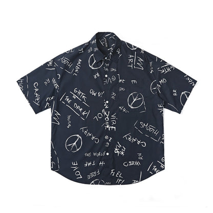 Unisex Shirt Vintage Hawaiian Loose Casual