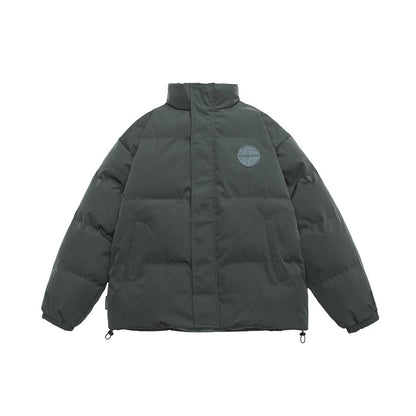 Unisex Coat Winter Stand-up Collar Cotton-Padded Clothes Thickened