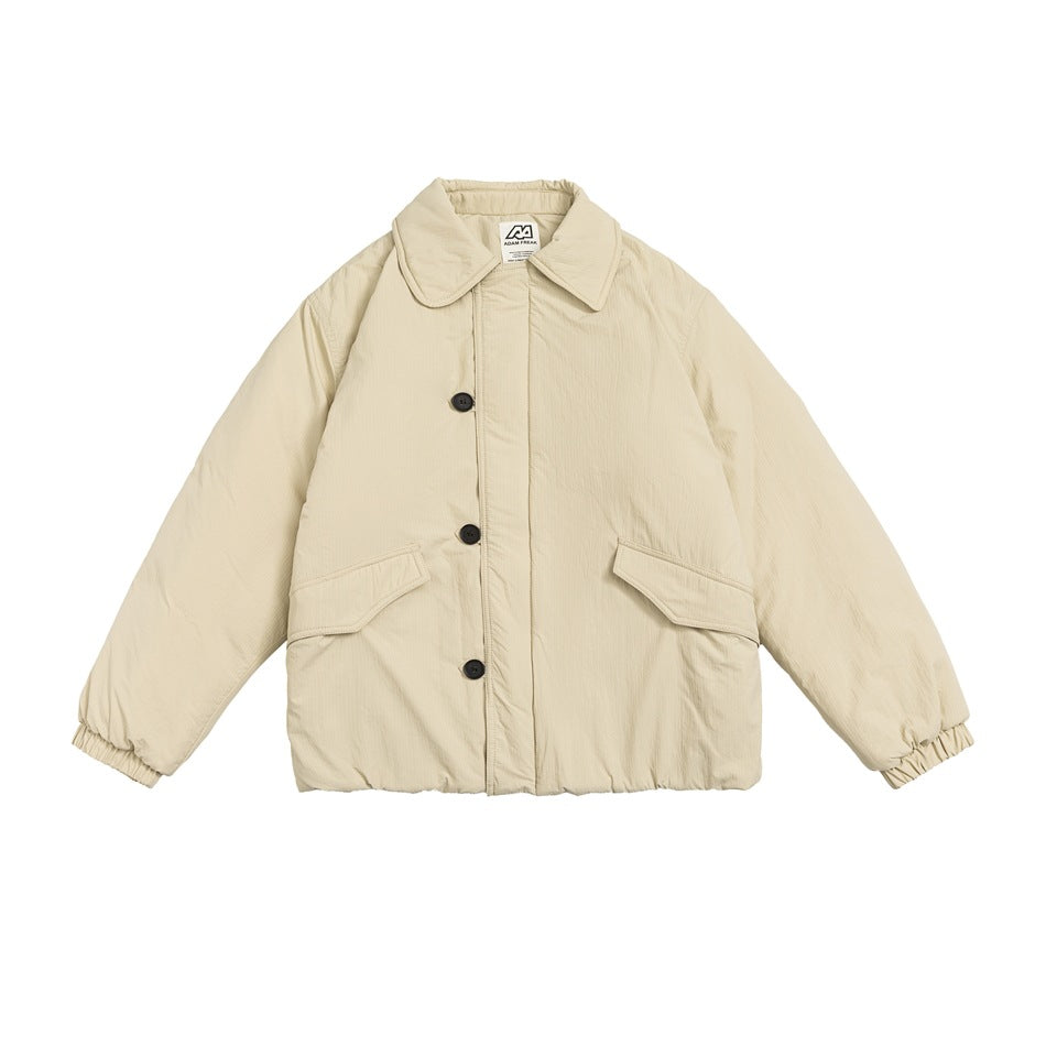 Unisex Coat Vintage Winter Loose Lapels Cotton Coat