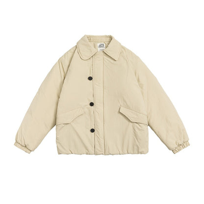 Unisex Coat Vintage Winter Loose Lapels Cotton Coat