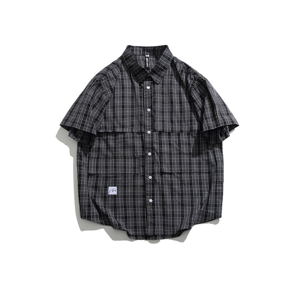 Unisex Shirt Plaid Loose Leisure All-Matching