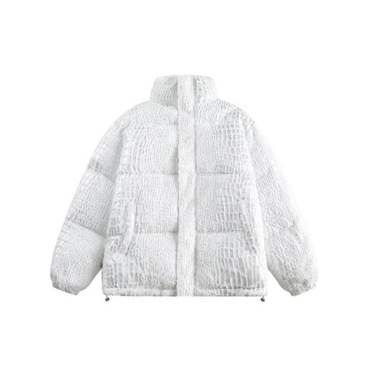 Unisex Coat Vintage Cotton-Padded Jacket Plush Coat Couple