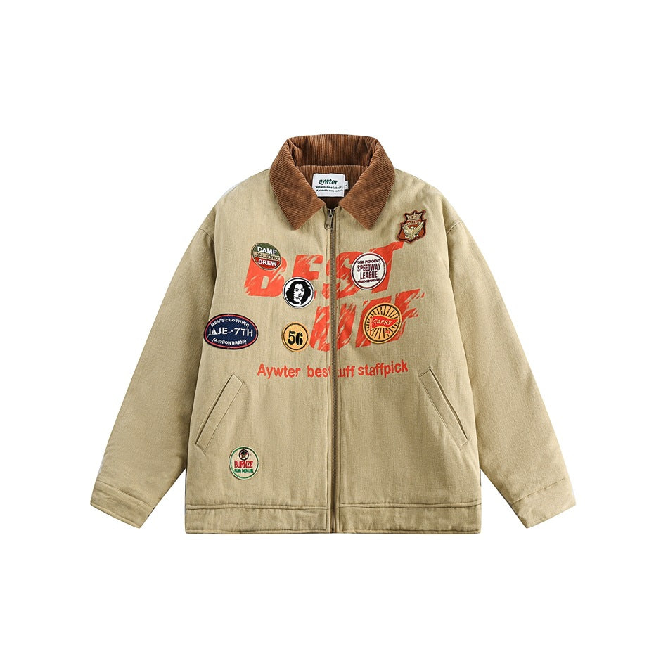 Unisex Coat Vintage Coat Loose Cotton Coat