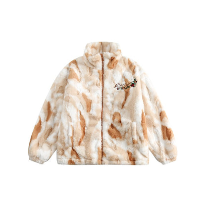 Unisex Coat Lamb Wool Coat Plush Thickened