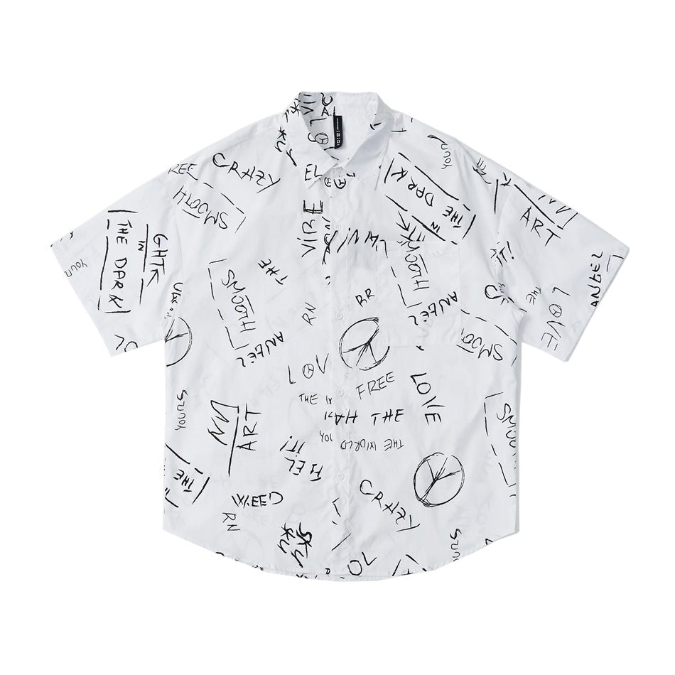 Unisex Shirt Vintage Hawaiian Loose Casual