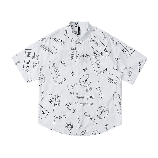 Unisex Shirt Vintage Hawaiian Loose Casual