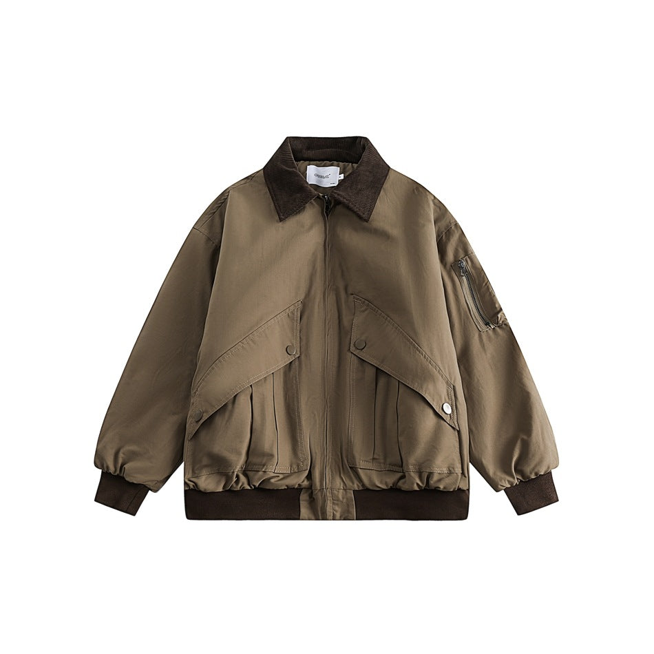 Unisex Coat Loose Lapels Overalls Male