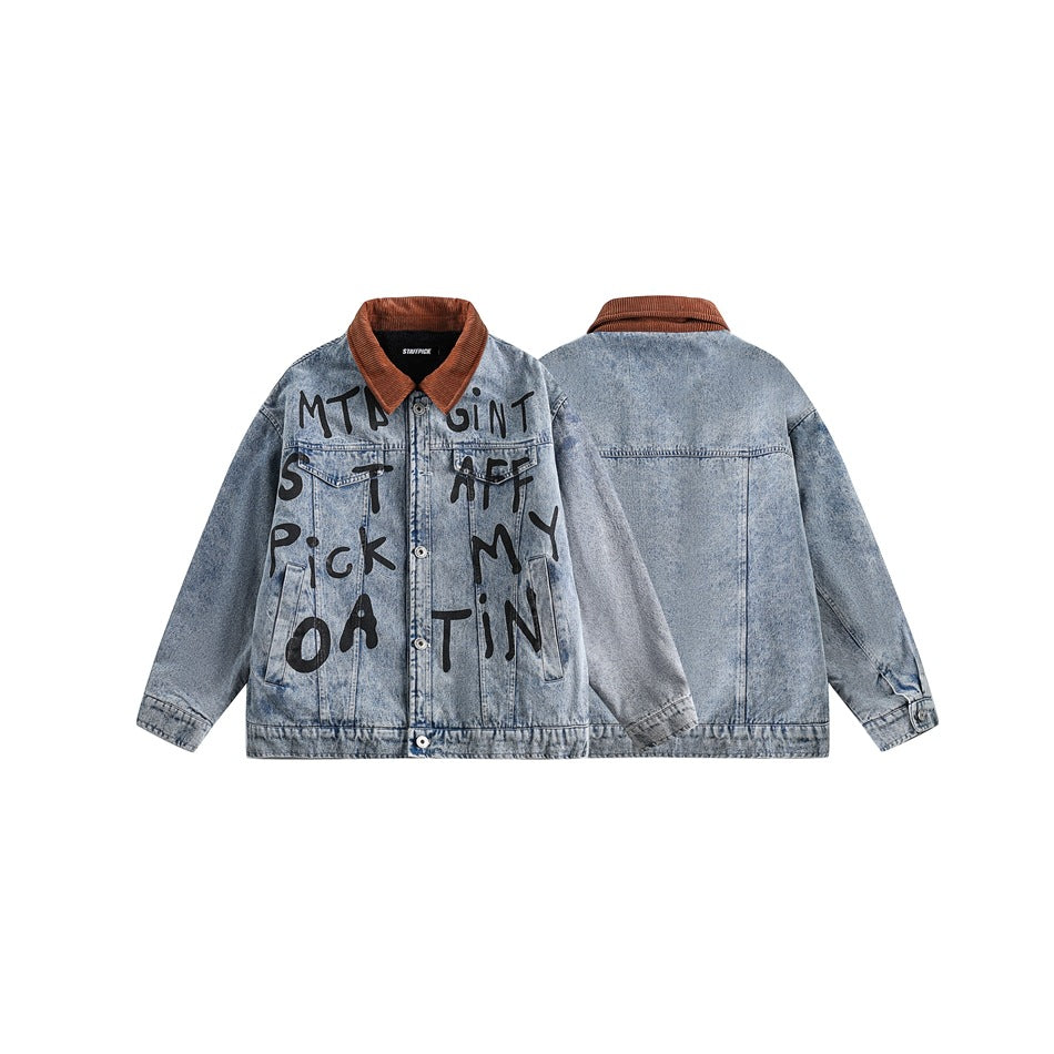 Unisex Coat Do the Old Cowboy Coat Couple Loose Thick