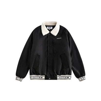 Unisex Coat Youth University Style Lamb Wool Cotton Coat Coat