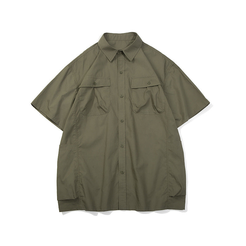 Unisex Shirt Vintage Cotton Loose Casual