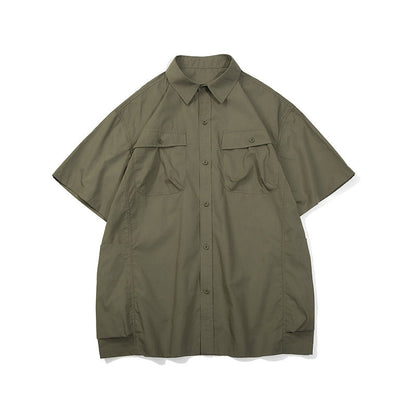 Unisex Shirt Vintage Cotton Loose Casual