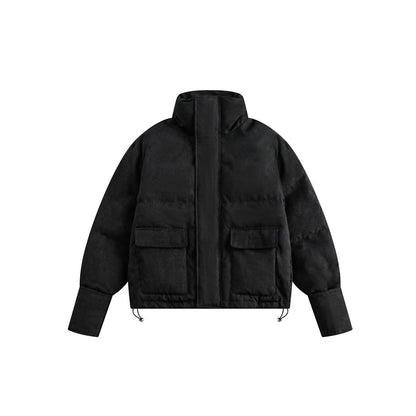 Unisex Coat Stand-up Collar Thick Warm Winter